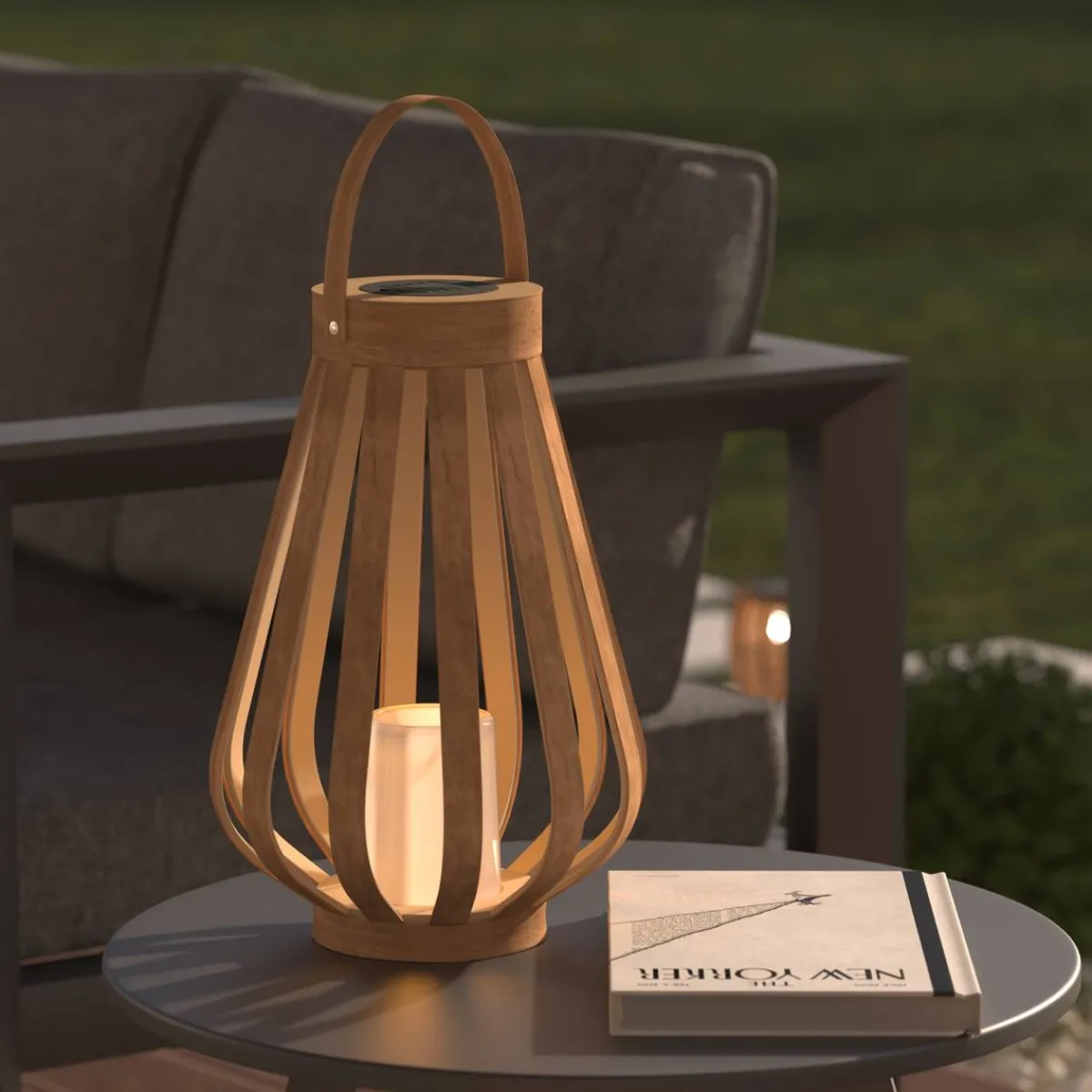 Atmosphera Lampes D'Extérieur*Lanterne d'extérieur ARIA Beige Argent