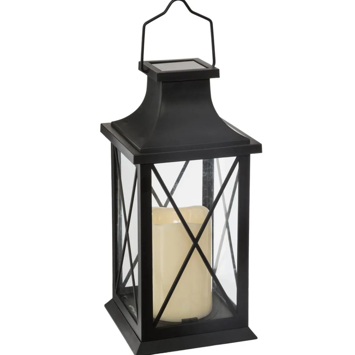 Atmosphera Lampes Solaires*Lanterne d'extérieur MAIK solaire Noir Ambre