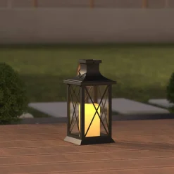 Atmosphera Lampes Solaires*Lanterne d'extérieur MAIK solaire Noir Ambre
