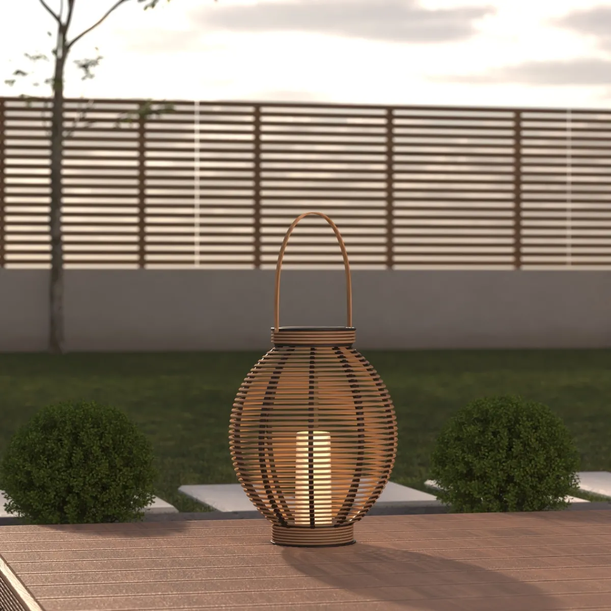 Atmosphera Lampes D'Extérieur*Lanterne d'extérieur TANY solaire Beige
