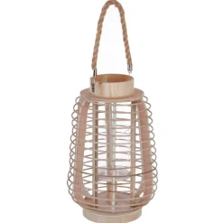 Atmosphera Lanternes*Lanterne d'intérieur en rotin Beige Boisnaturel