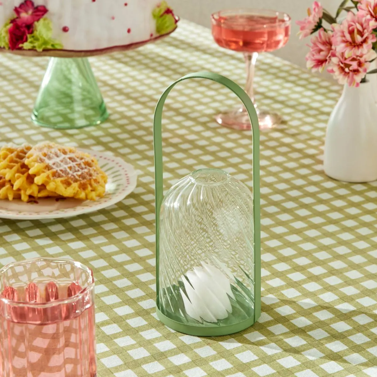 Atmosphera Lanternes*Lanterne "Fleur de rose" Beige