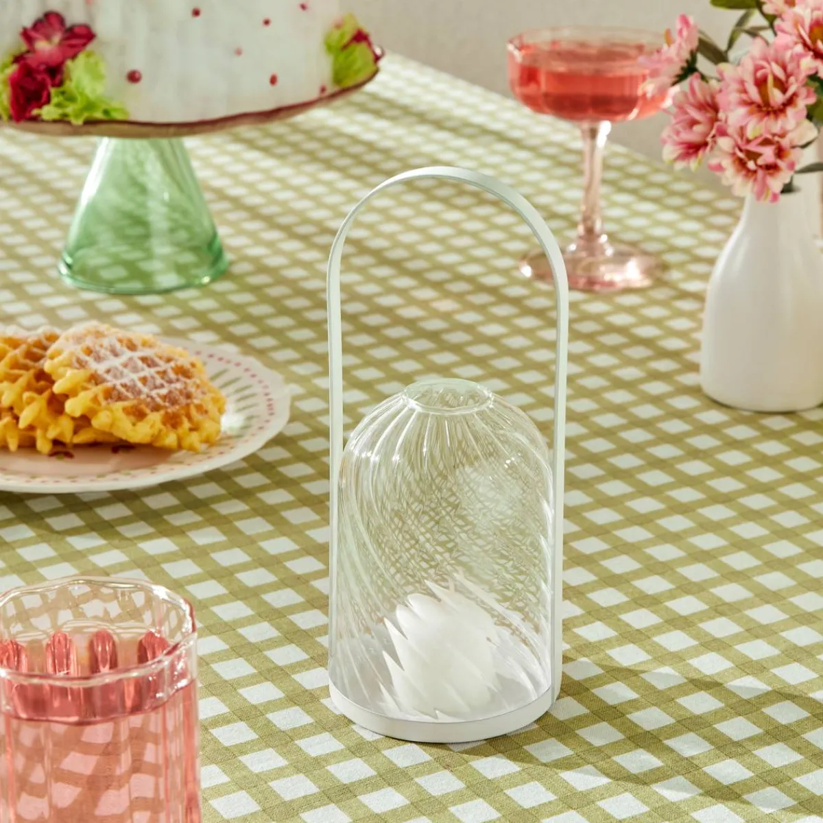 Atmosphera Lanternes*Lanterne "Fleur de rose" Beige