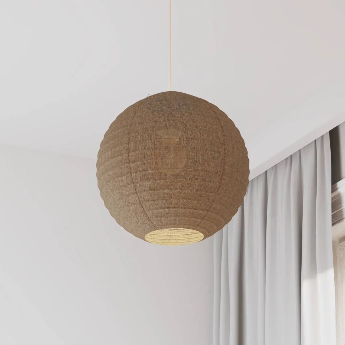 Atmosphera Lanternes*Lanterne japonaise boule "Jordy" Boisnaturel