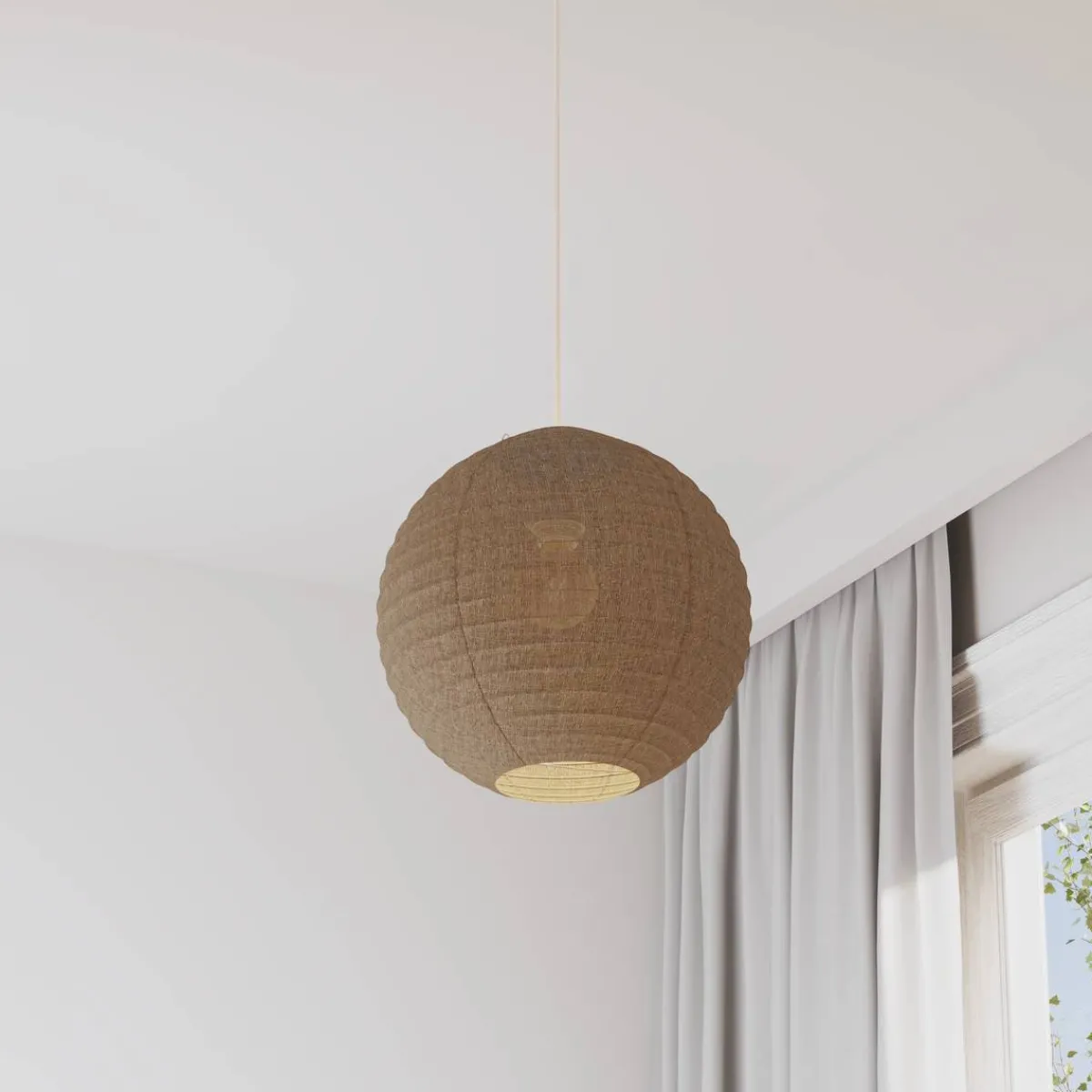 Atmosphera Lanternes*Lanterne japonaise boule "Jordy" Boisnaturel
