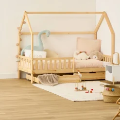 Atmosphera Lits|Sélection Montessori*Lit cabane enfant "Bosco" Blanc