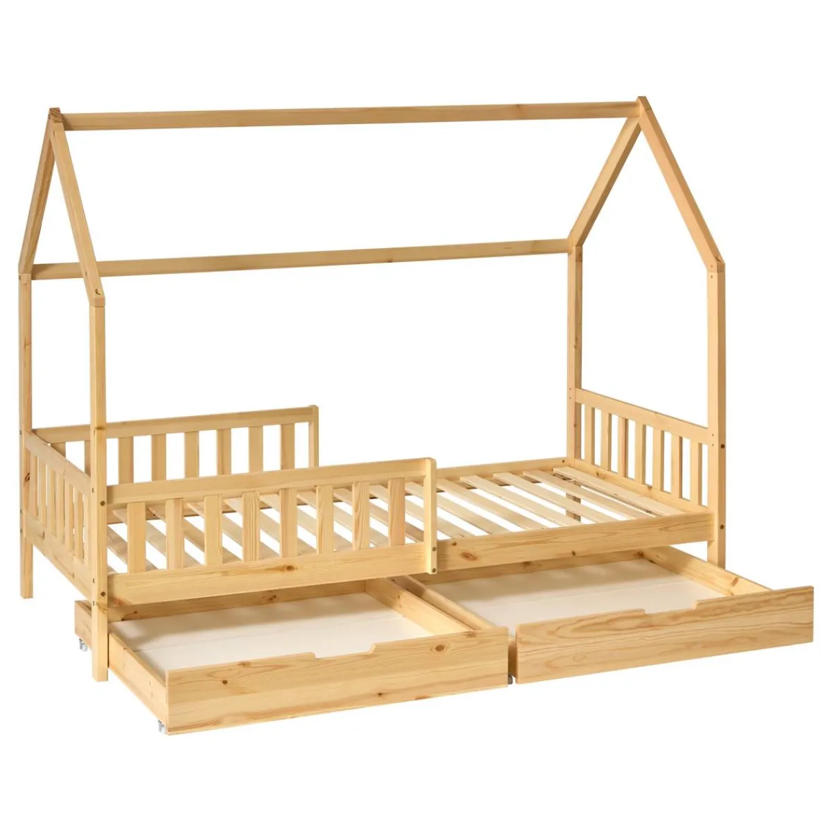 Atmosphera Lits|Sélection Montessori*Lit cabane enfant "Bosco" Blanc