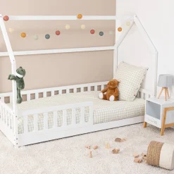 Atmosphera Lits|Sélection Montessori*Lit cabane enfant "Bosco" Beige