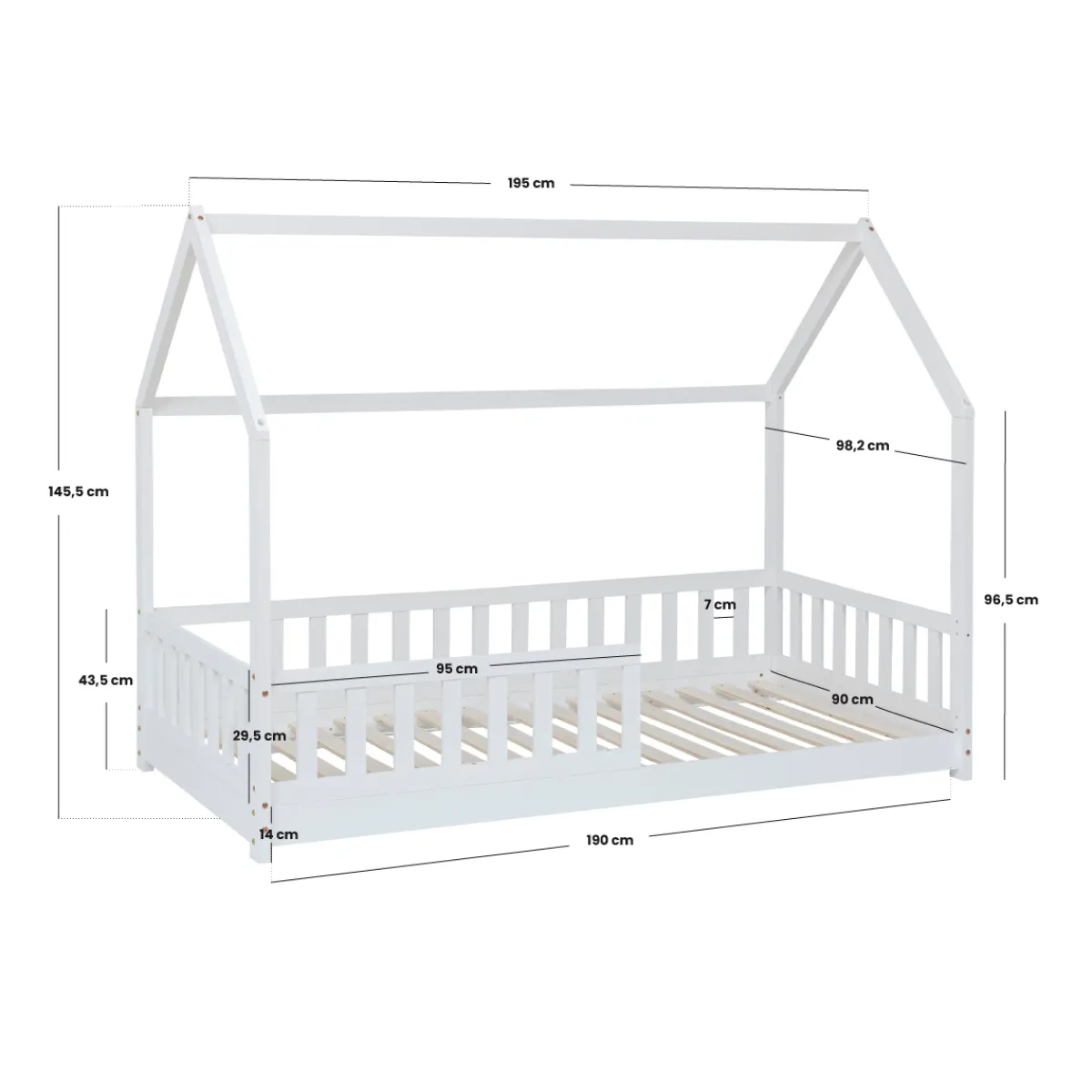 Atmosphera Lits|Sélection Montessori*Lit cabane enfant "Bosco" Beige