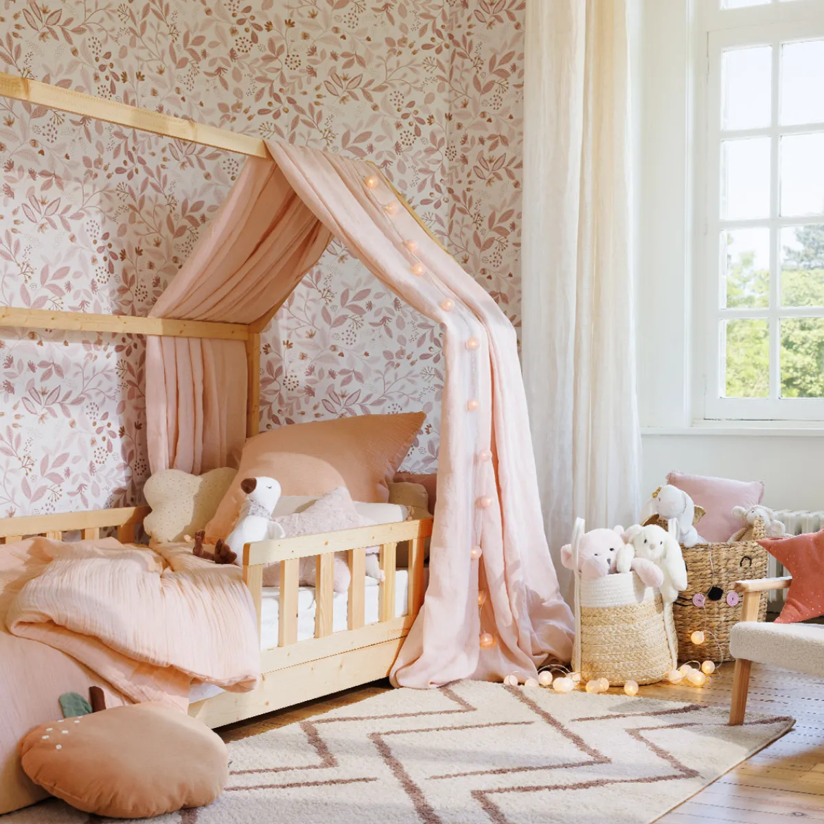 Atmosphera Lits|Sélection Montessori*Lit cabane enfant "Bosco" Beige