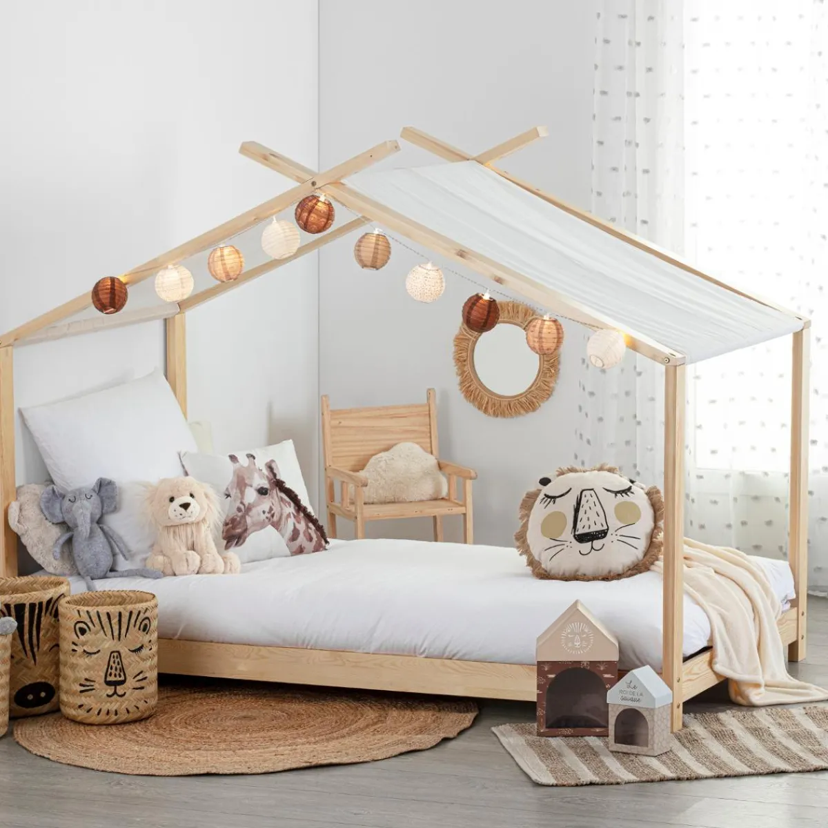 Atmosphera Lits|Sélection Montessori*Lit tente enfant "Ilan" Boisnaturel