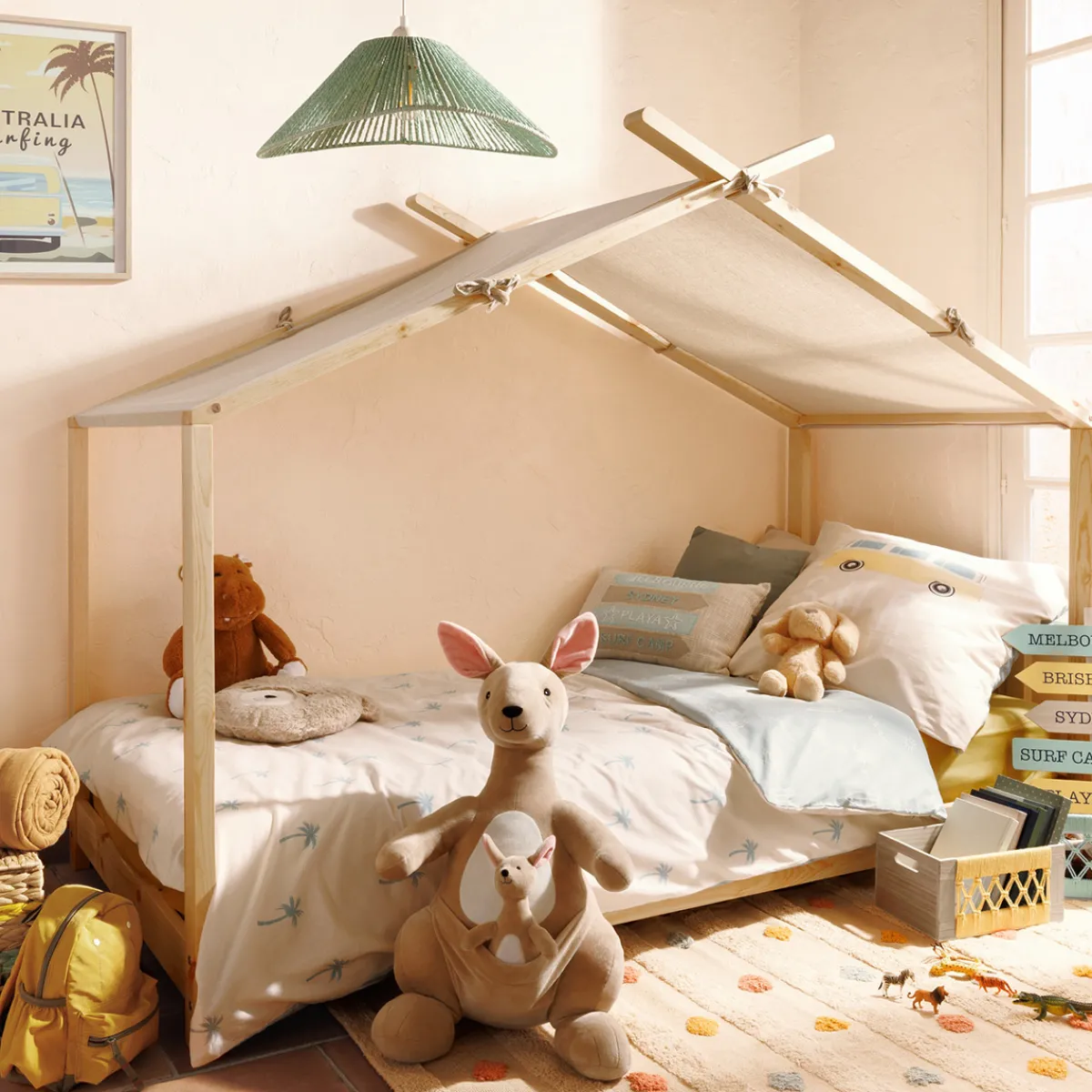 Atmosphera Lits|Sélection Montessori*Lit tente enfant "Ilan" Boisnaturel