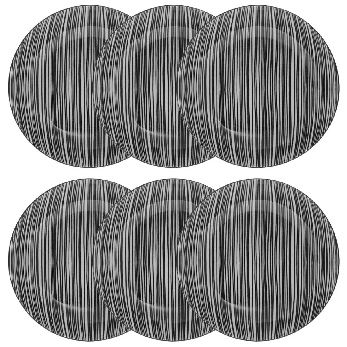 Atmosphera Assiettes Creuses*Lot de 6 assiettes creuses "Bohemia" Blanc