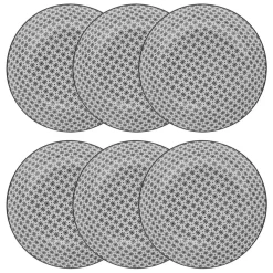 Atmosphera Assiettes Creuses*Lot de 6 assiettes creuses "Bohemia" Transparent