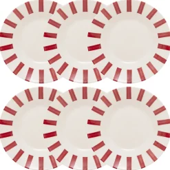 Atmosphera Assiettes Creuses*Lot de 6 assiettes creuses "Cheri" Blanc