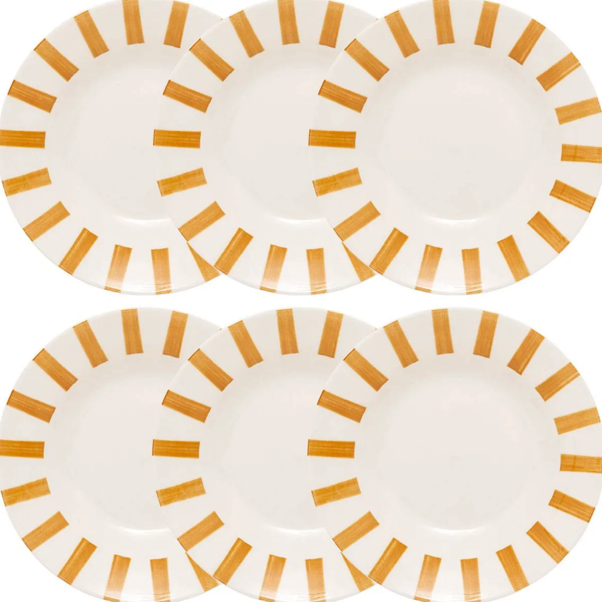 Atmosphera Assiettes Creuses*Lot de 6 assiettes creuses "Cheri" Terracotta