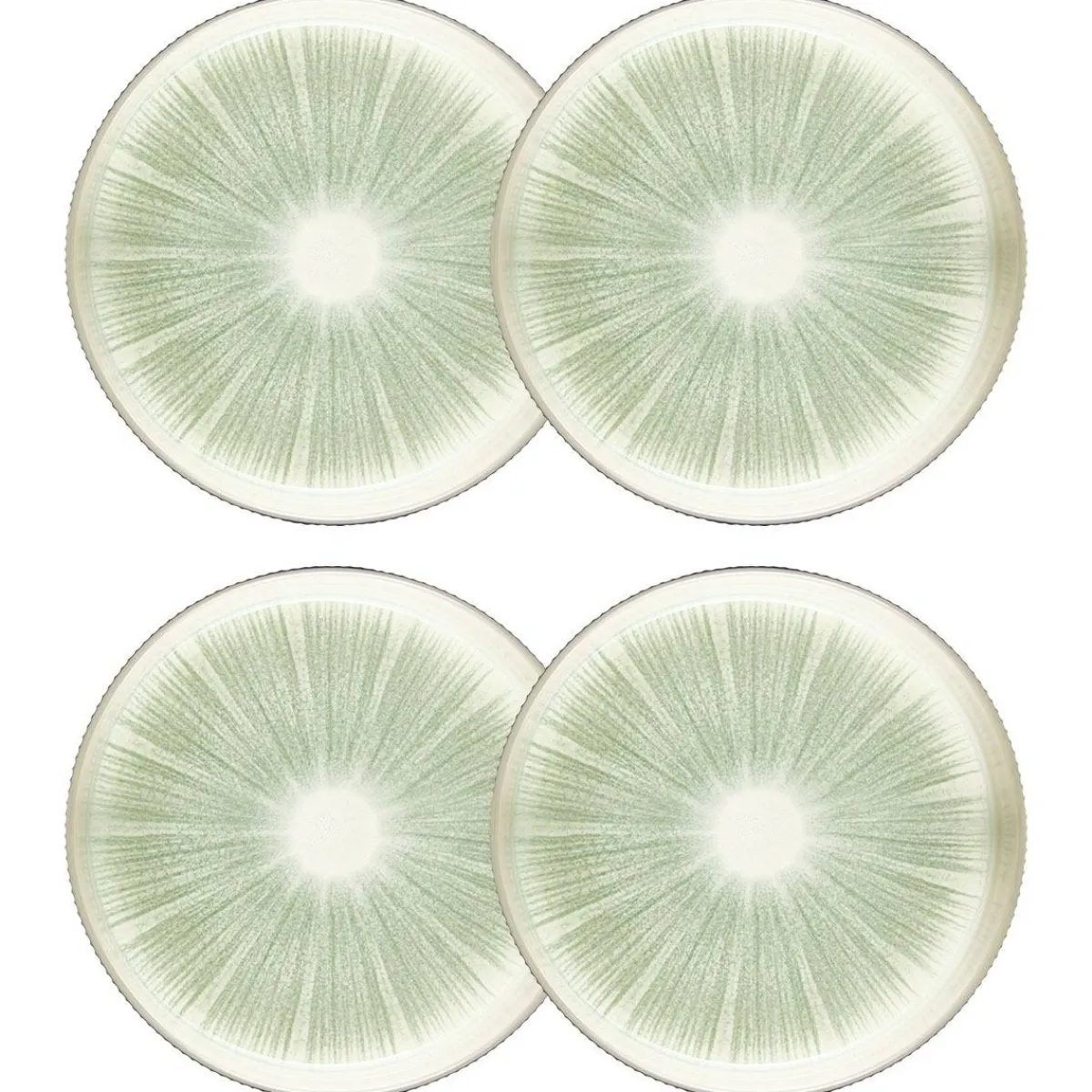Atmosphera Assiettes Creuses*Lot de 4 assiettes creuses "Eva" Rouge