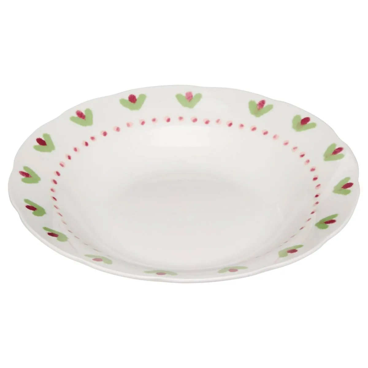 Atmosphera Assiettes Creuses*Lot de 6 assiettes creuses "Fleur De Rose" Moccha