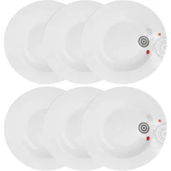 Atmosphera Assiettes Creuses*Lot de 6 assiettes creuses "Instant" Blanc