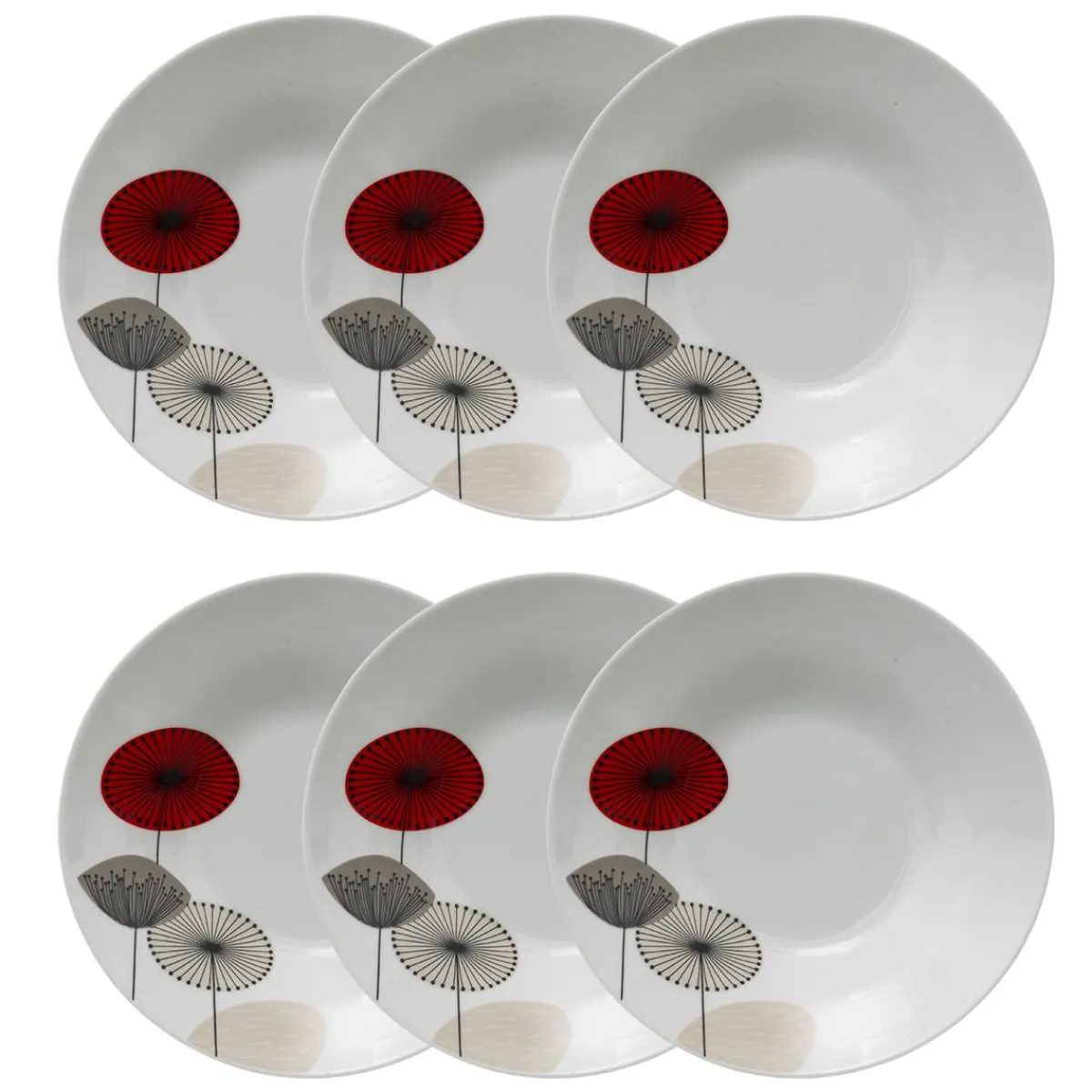 Atmosphera Assiettes Creuses*Lot de 6 assiettes creuses "Osara" Vert
