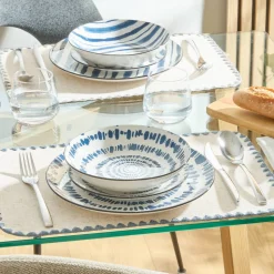Atmosphera Assiettes Creuses*Lot de 6 assiettes creuses "Umami" Crème