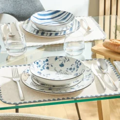 Atmosphera Assiettes Creuses*Lot de 6 assiettes creuses "Umami" Blanc