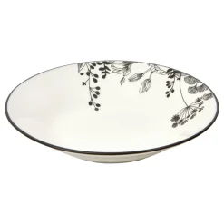 Atmosphera Assiettes Creuses*Lot de 6 assiettes creuses "White Floral" Vert