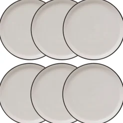 Atmosphera Assiettes À Dessert*Lot de 6 assiettes à dessert "Alix" Noir