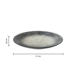 Atmosphera Assiettes À Dessert*Lot de 6 assiettes à dessert "Atelier" Gris