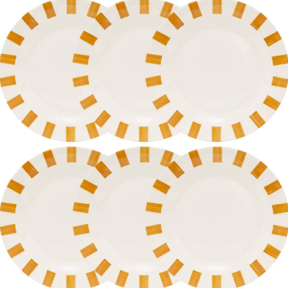 Atmosphera Assiettes À Dessert*Lot de 6 assiettes à dessert "Cheri" Beige