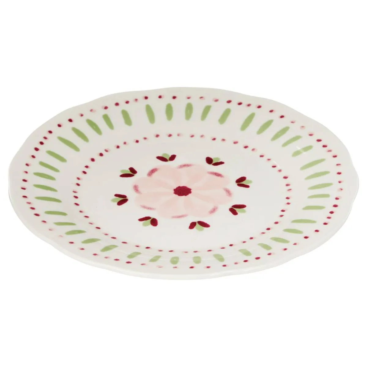 Atmosphera Assiettes À Dessert*Lot de 6 assiettes à dessert "Fleur De Rose" Jaune