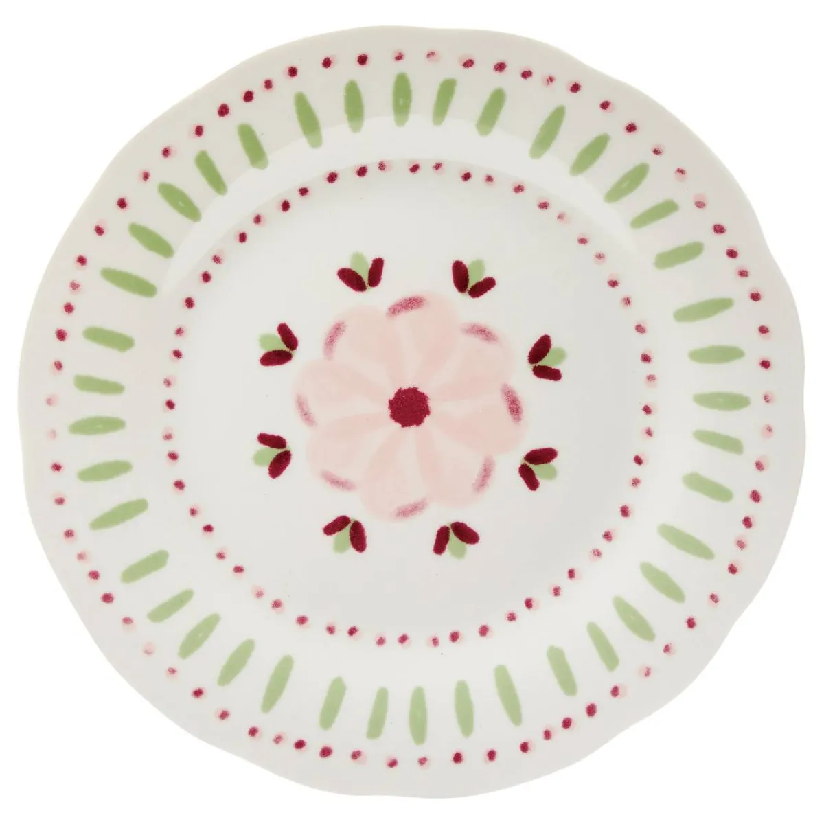 Atmosphera Assiettes À Dessert*Lot de 6 assiettes à dessert "Fleur De Rose" Jaune