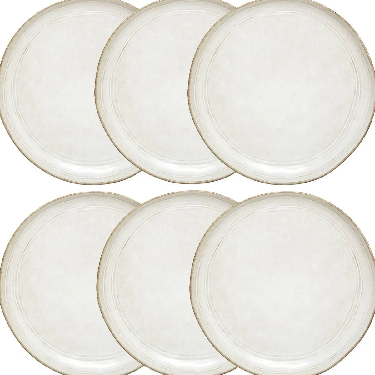 Atmosphera Assiettes À Dessert*Lot de 6 assiettes à dessert "Flower" Vertclair
