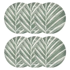 Atmosphera Assiettes À Dessert*Lot de 6 assiettes à dessert "Green Harmony" Transparent