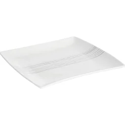 Atmosphera Assiettes À Dessert*Lot de 6 assiettes à dessert "Lignes" Blanc