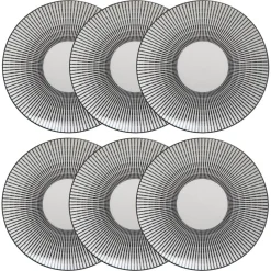 Atmosphera Assiettes À Dessert*Lot de 6 assiettes à dessert "Lunis" Gris