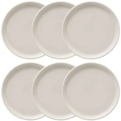 Atmosphera Assiettes À Dessert*Lot de 6 assiettes à dessert "Nora" Blanc