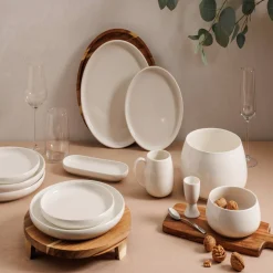 Atmosphera Assiettes À Dessert*Lot de 6 assiettes à dessert "Nora" Blanc