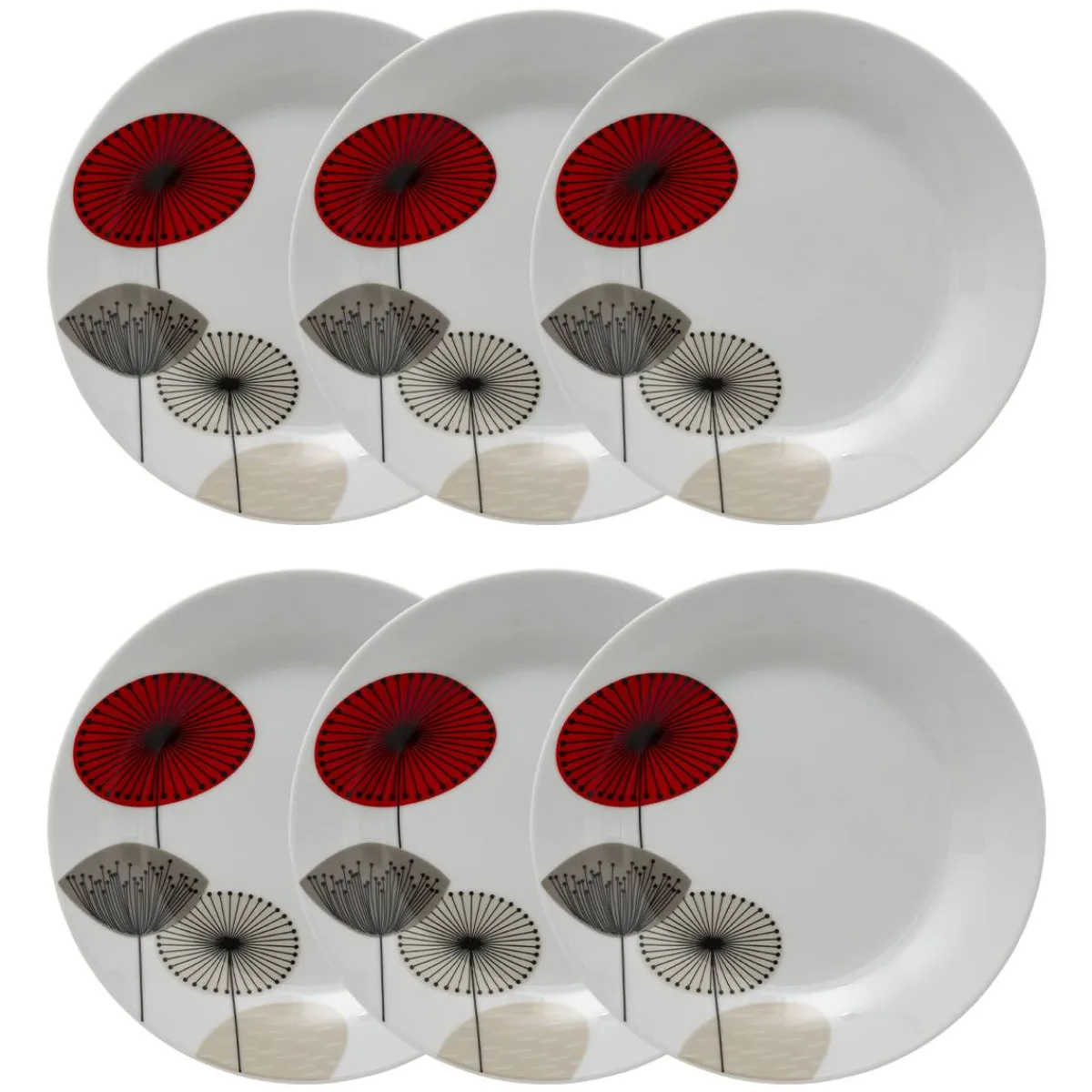 Atmosphera Assiettes À Dessert*Lot de 6 assiettes à dessert "Osara" Blanc