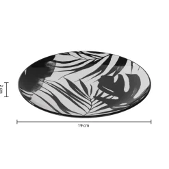 Atmosphera Assiettes À Dessert*Lot de 6 assiettes à dessert "Palme" Blanc