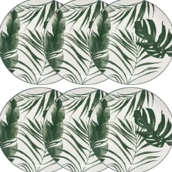 Atmosphera Assiettes À Dessert*Lot de 6 assiettes à dessert "Palme" Champagne