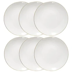 Atmosphera Assiettes À Dessert*Lot de 6 assiettes à dessert "Petit Salon" Jaune