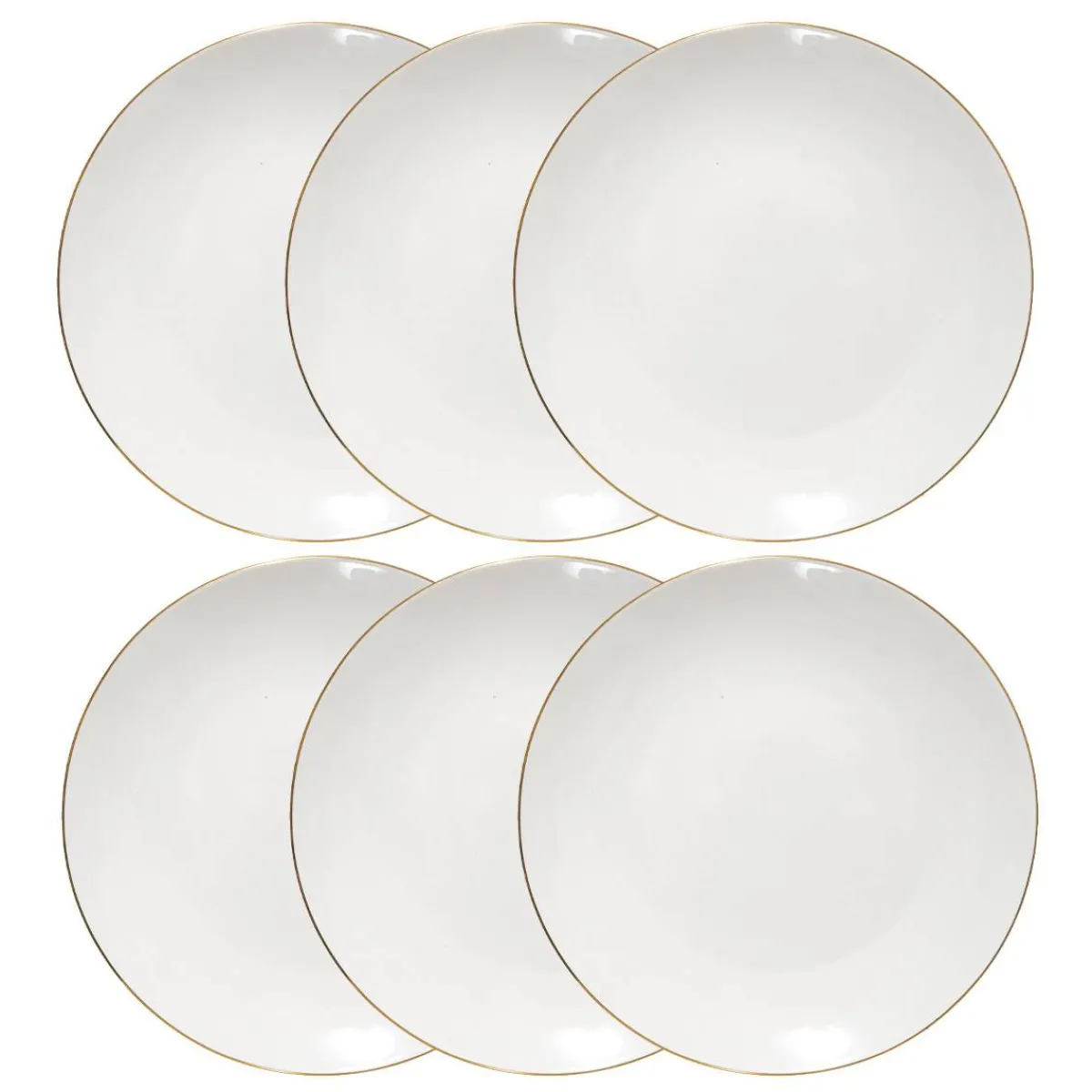 Atmosphera Assiettes À Dessert*Lot de 6 assiettes à dessert "Petit Salon" Jaune