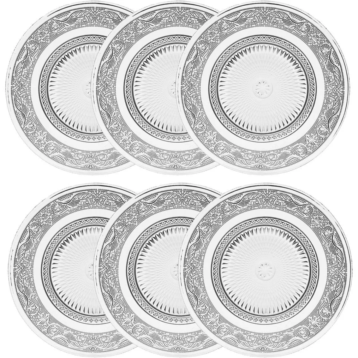 Atmosphera Assiettes À Dessert*Lot de 6 assiettes à dessert "Renaissance" Blanc