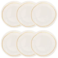 Atmosphera Assiettes À Dessert*Lot de 6 assiettes à dessert "Selena" Blanc