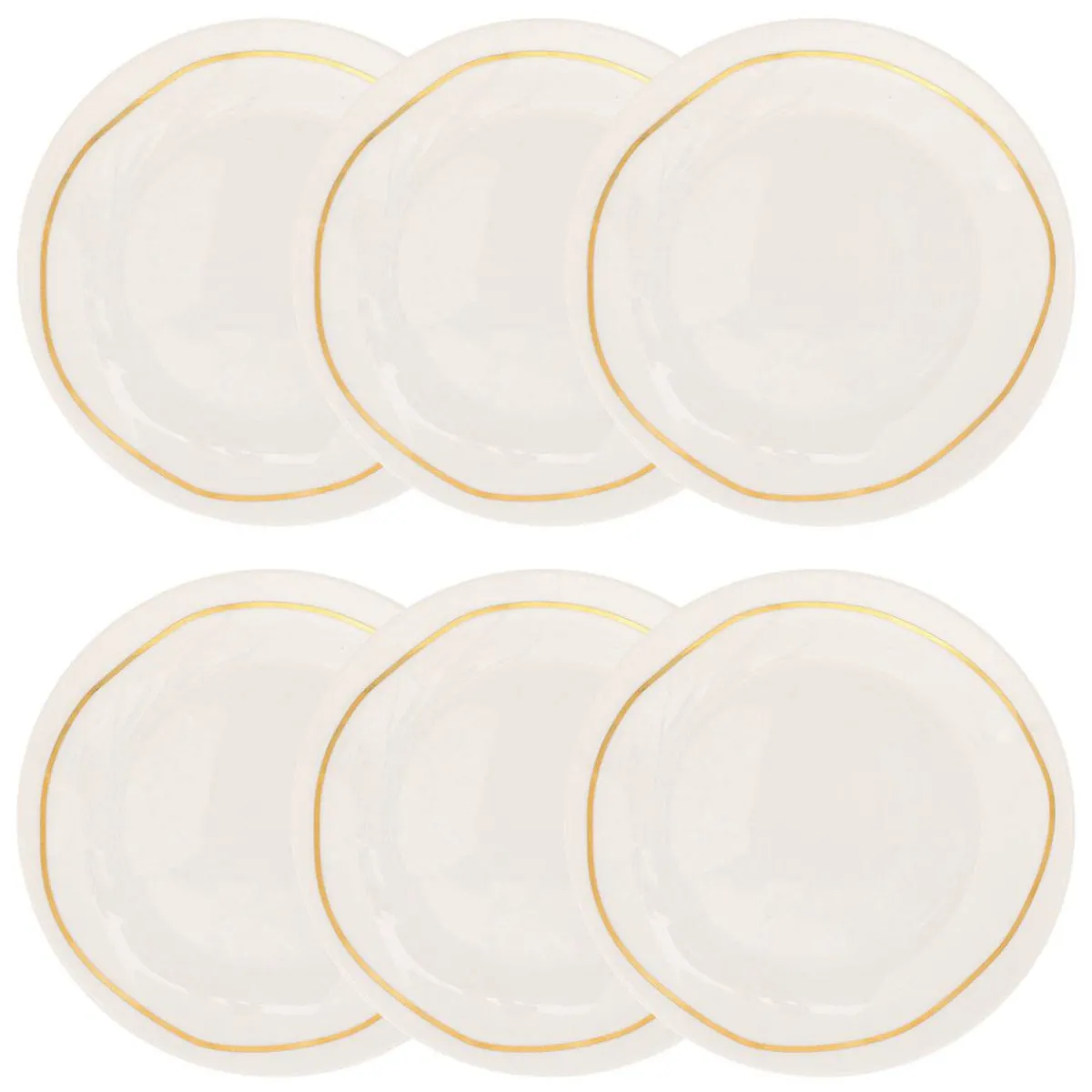 Atmosphera Assiettes À Dessert*Lot de 6 assiettes à dessert "Selena" Blanc