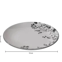 Atmosphera Assiettes À Dessert*Lot de 6 assiettes à dessert "White Floral" Bleu
