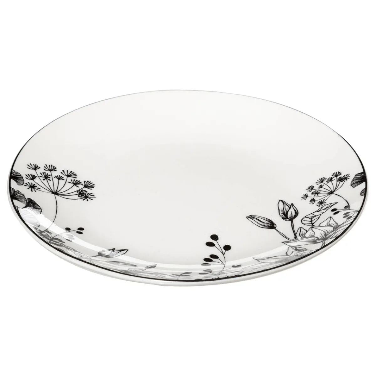 Atmosphera Assiettes À Dessert*Lot de 6 assiettes à dessert "White Floral" Bleu