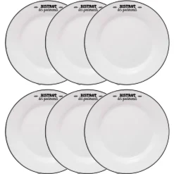 Atmosphera Assiettes Plates*Lot de 6 assiettes plates "Bistrot" Terracotta