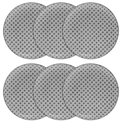 Atmosphera Assiettes Plates*Lot de 6 assiettes plates "Bohemia" Vert